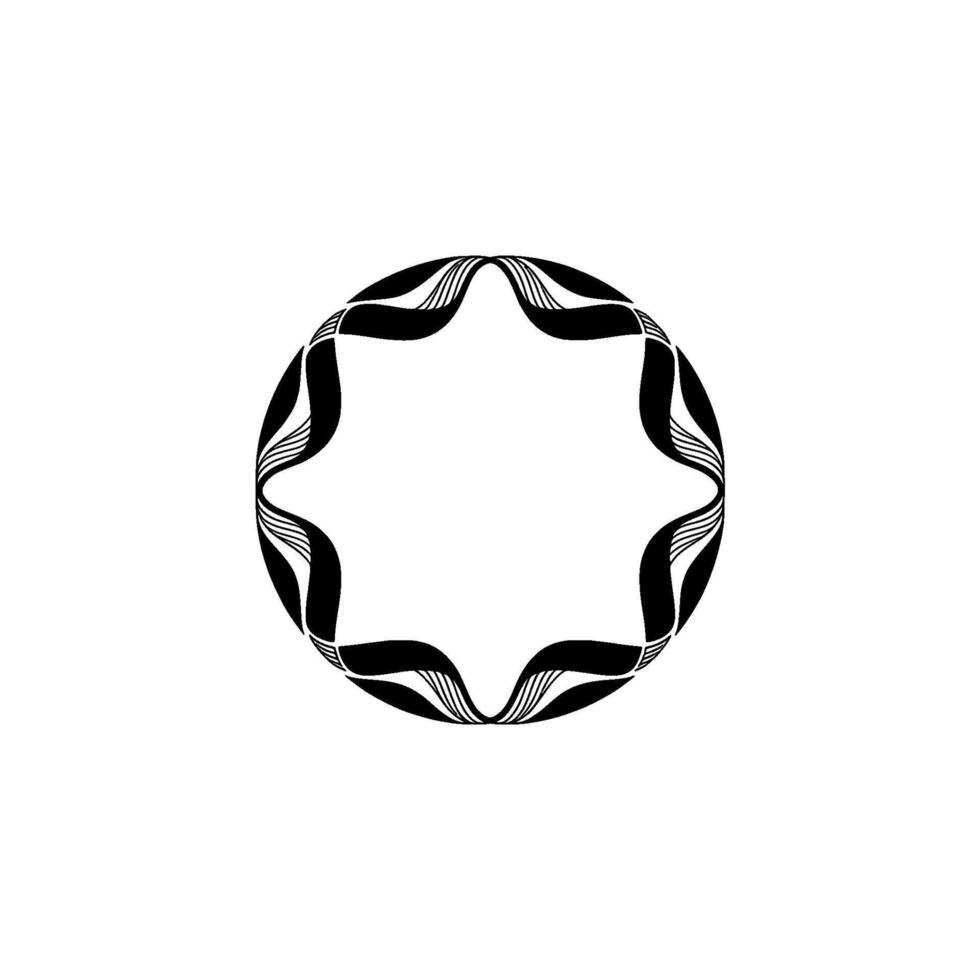 Abstract Circular Emblem, Minimalist, Modern, Geometric vector