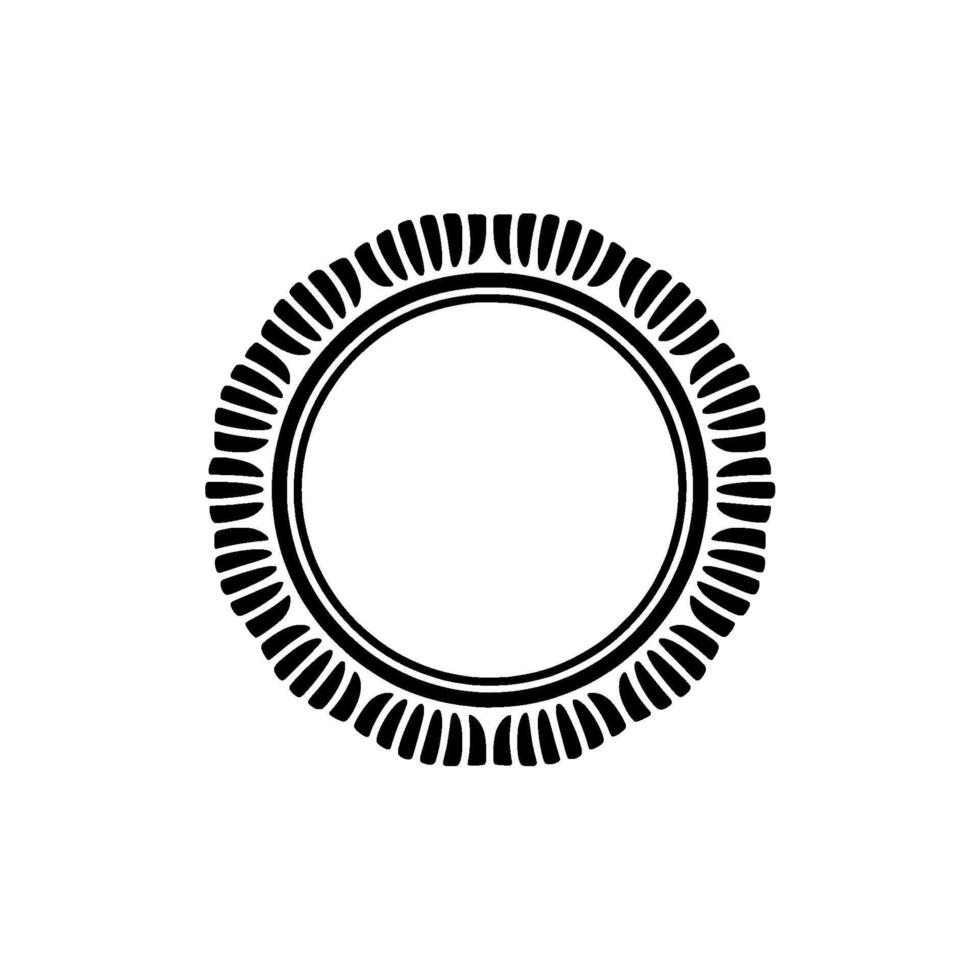 Minimalist Circular Emblem, Geometric, Modern Branding vector
