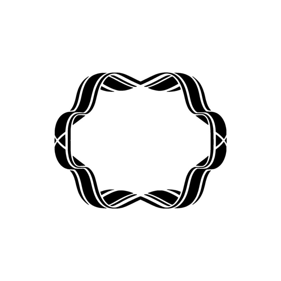 Intricate Floral Frame, Minimalist, Elegant Border, Ornament vector