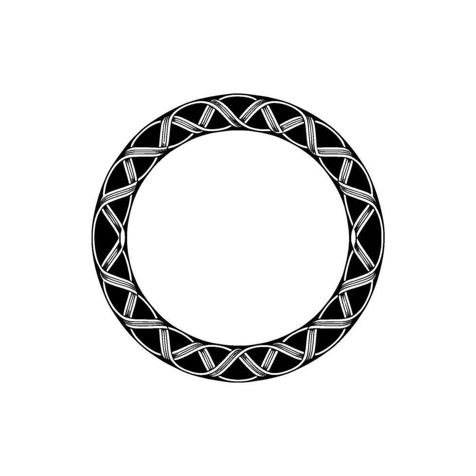 Intricate Celtic Knot Circle, Minimalist, Pattern vector