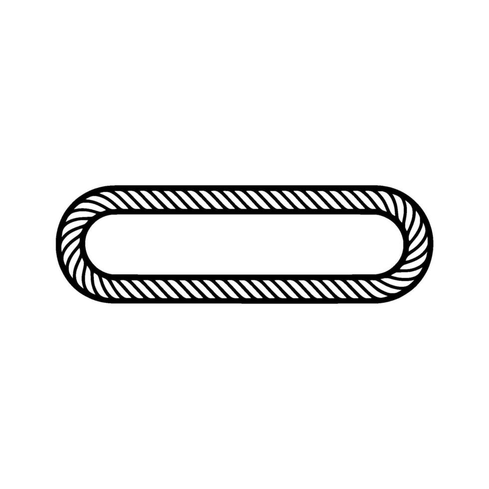 Minimalist Rope Outline, Modern Connection, Loop vector