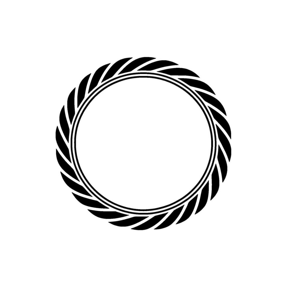 Stylized Spiral Border, Minimalist vector