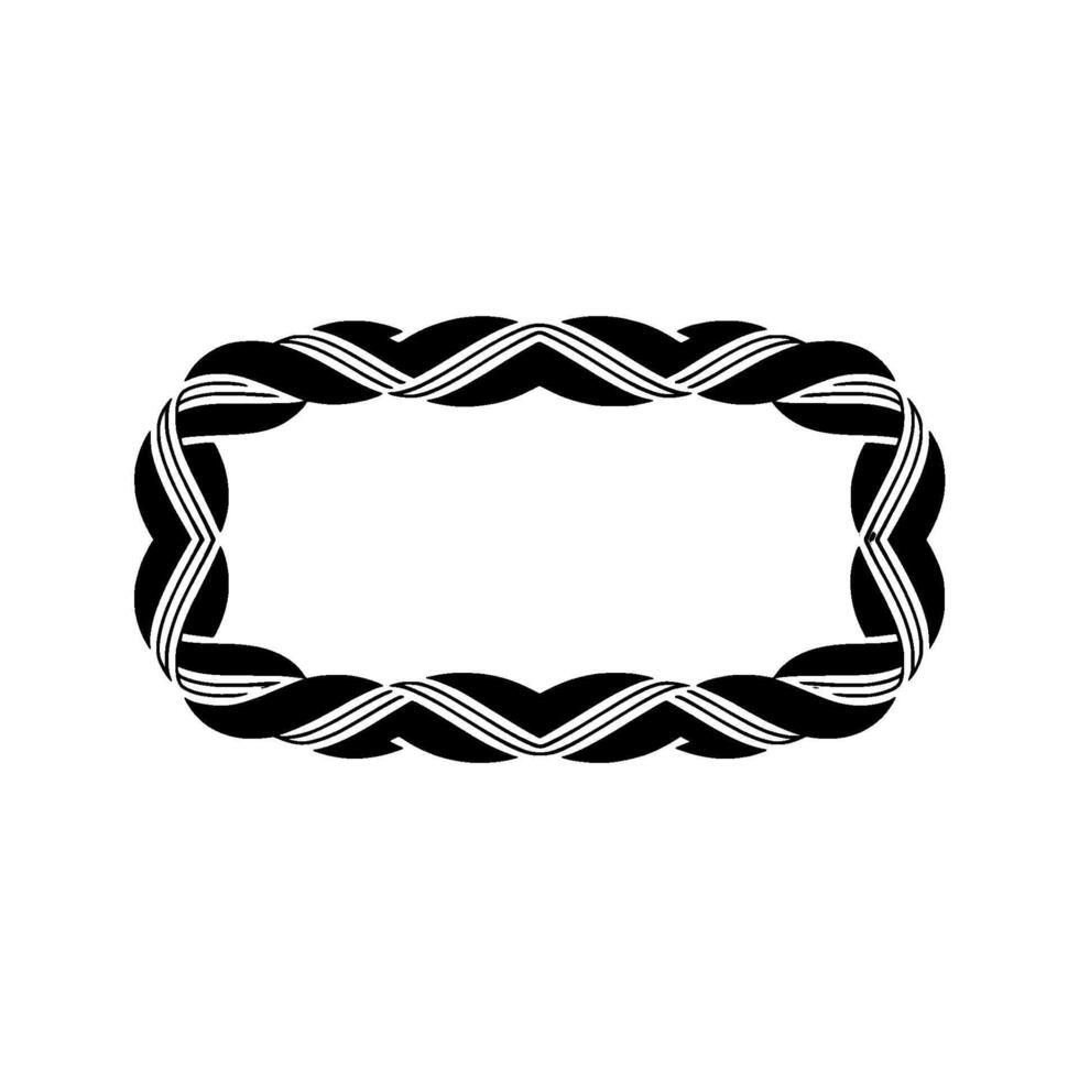 Elegant Woven Border, Minimalist, Pattern vector