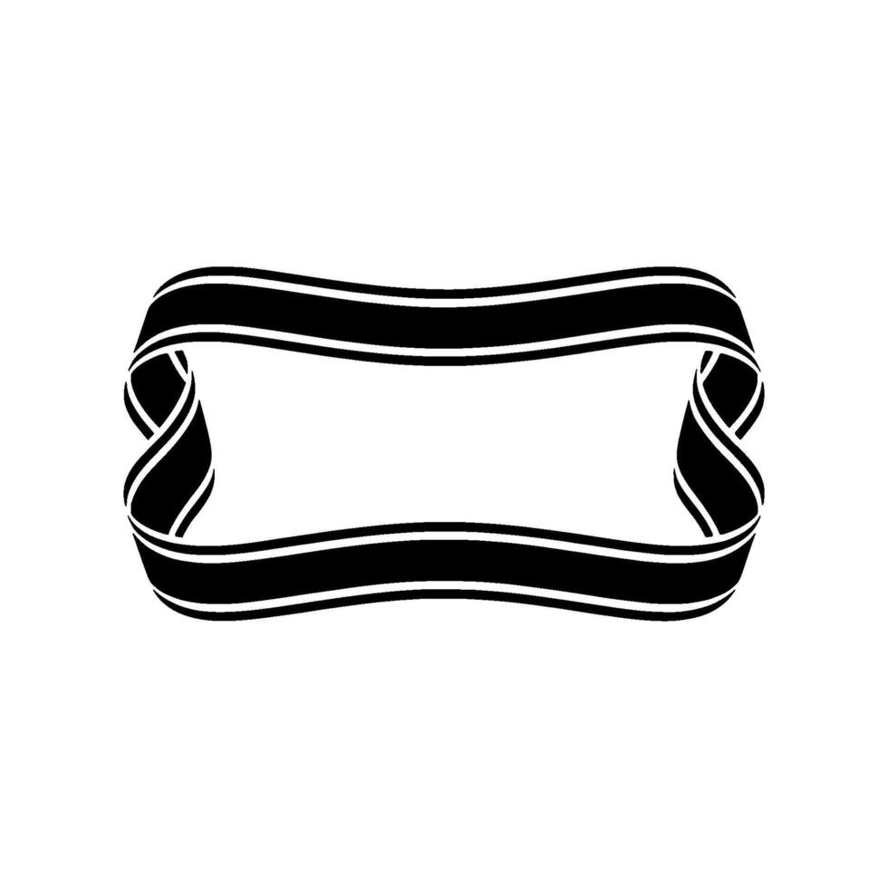 Elegant Ribbon Frame, Minimalist, Modern vector