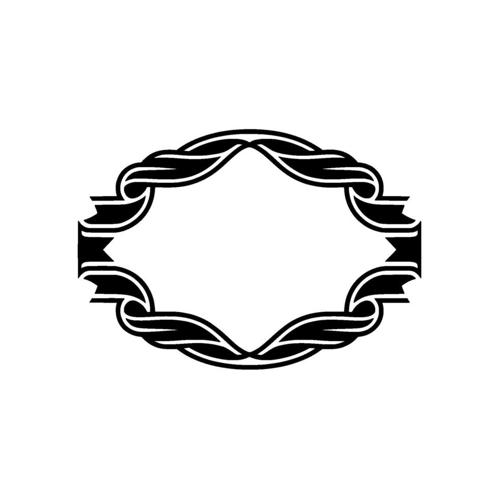 Intricate Ribbon Frame, Minimalist, Elegant Border vector