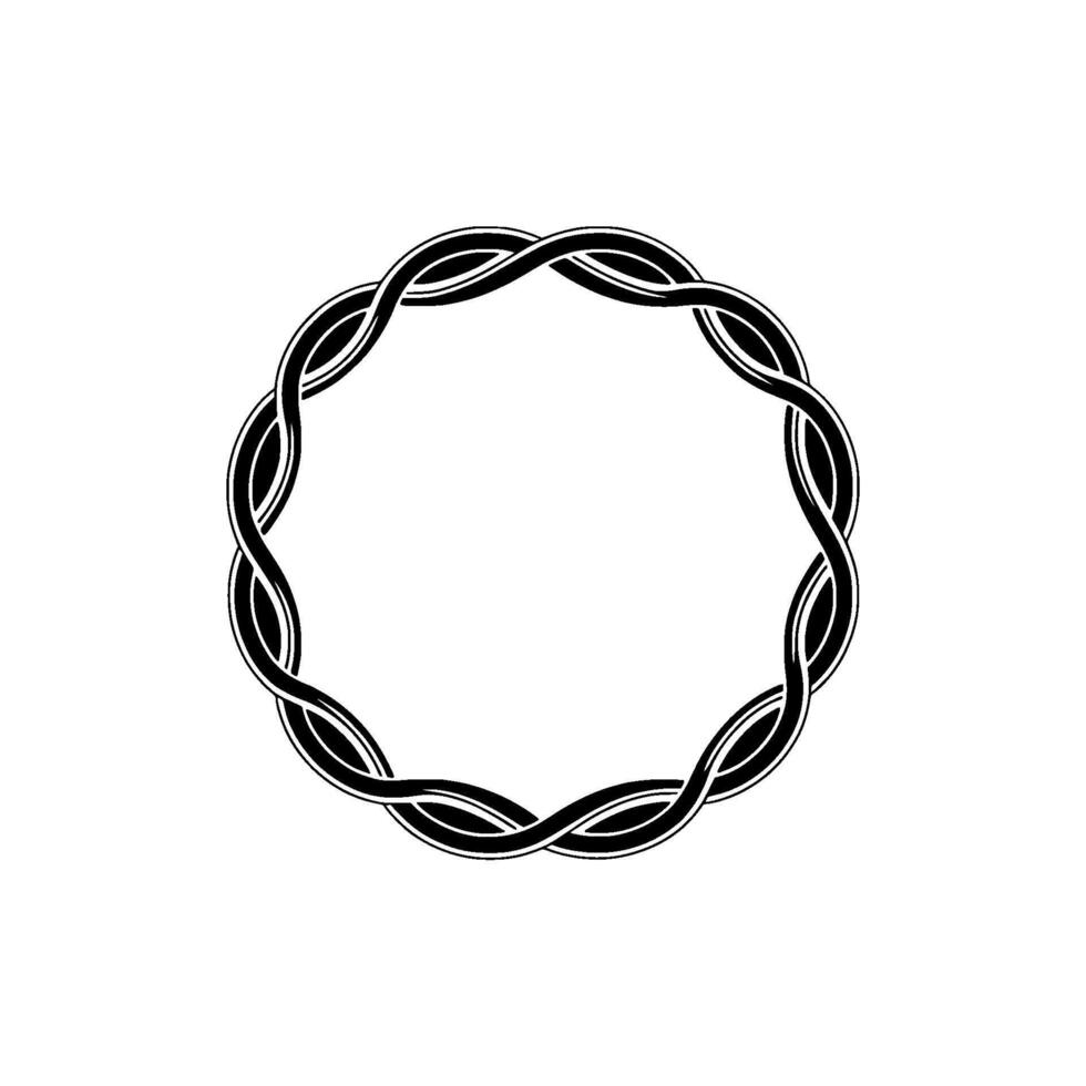 Intricate Celtic Knot, Minimalist, Circular Motif vector