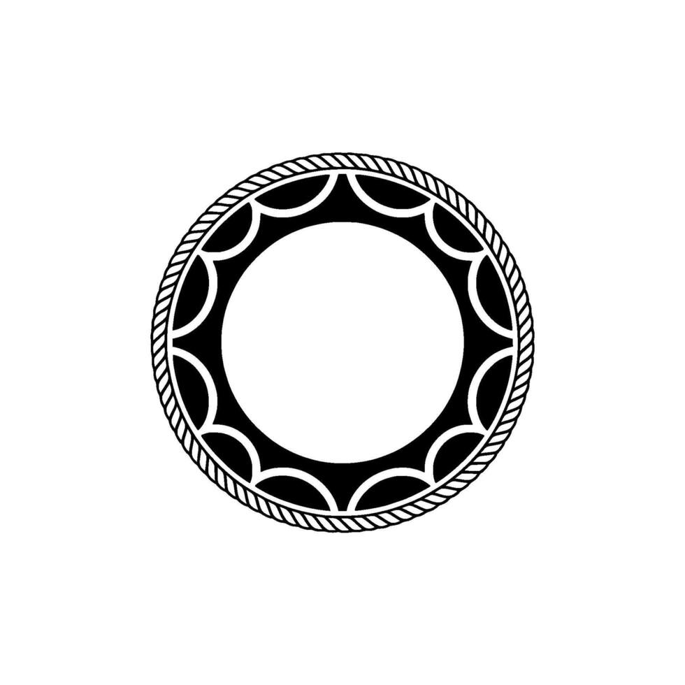 Circular Emblem Nautical, Vintage, Ornamental, Minimalist vector