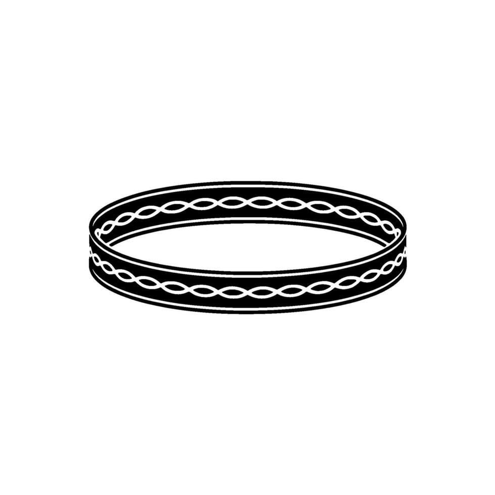 Minimalist Circular Bracelet, Elegant Outline vector