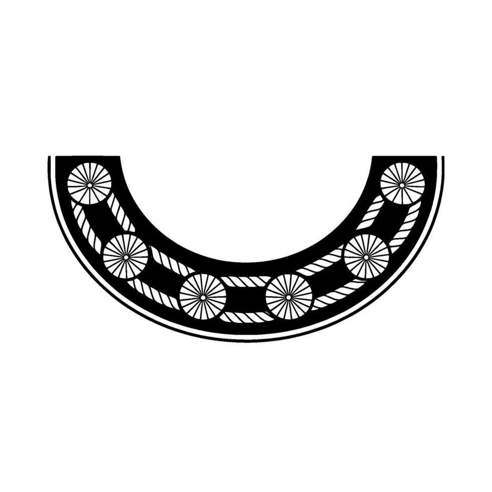 Geometric Wave, Circular Motif, Minimalist vector