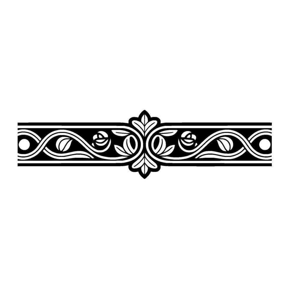 Elegant Ornamental Border, Vintage Element, Swirls vector