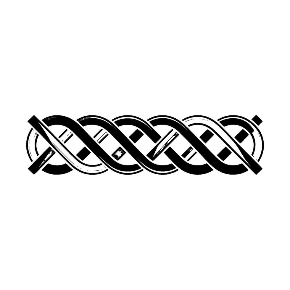 Geometric Celtic Knot Border, Modern Minimalist vector