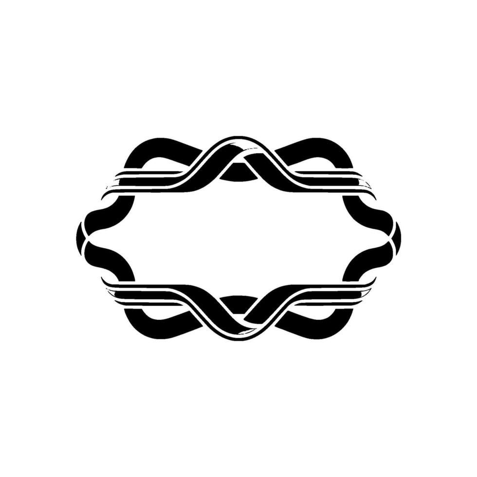 Abstract Ribbon Frame, Modern, Elegant Border vector