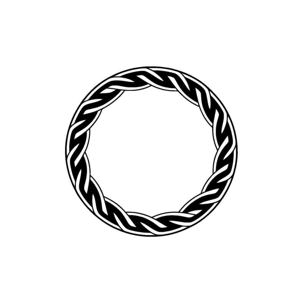 Intricate Woven Circle, Minimalist, Geometric vector