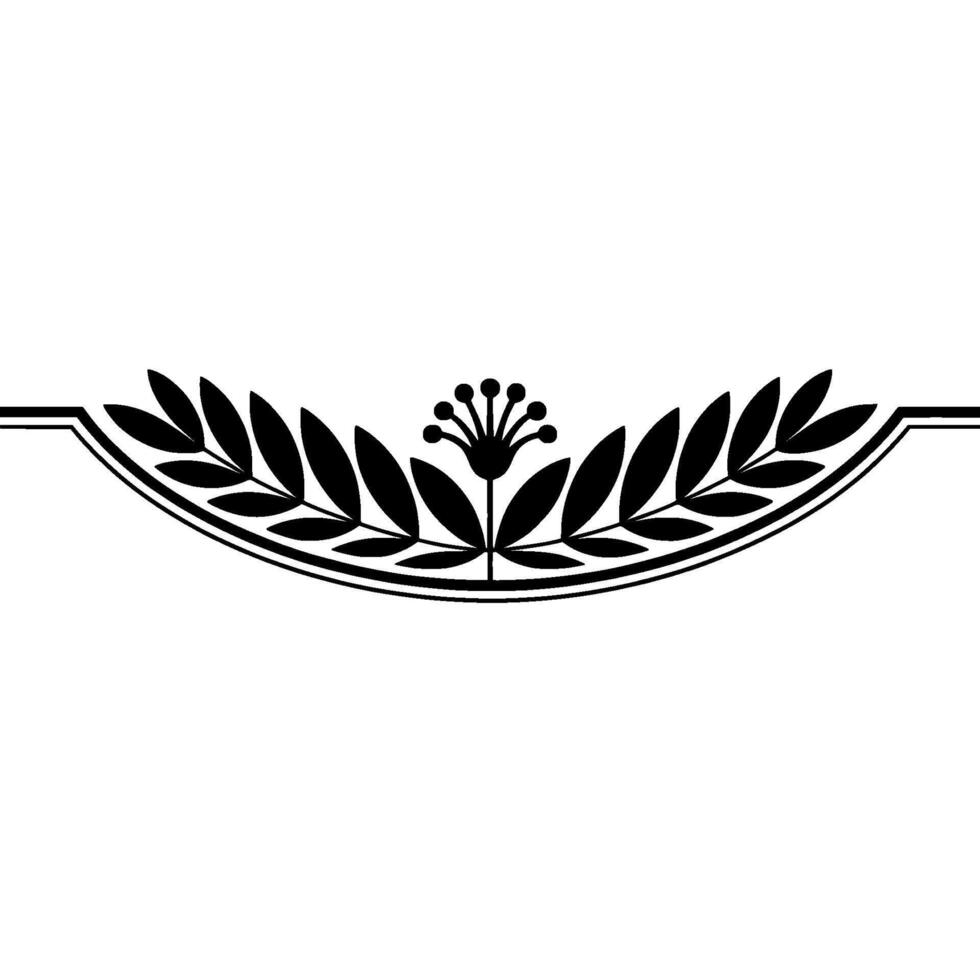 Elegant Laurel Crest Minimalist Botanical vector