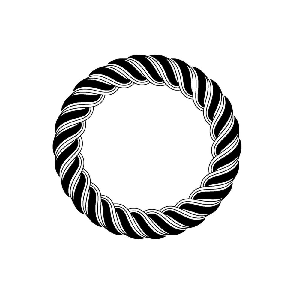 Abstract Spiral, Minimalist Circle, Black White, Monochrome vector