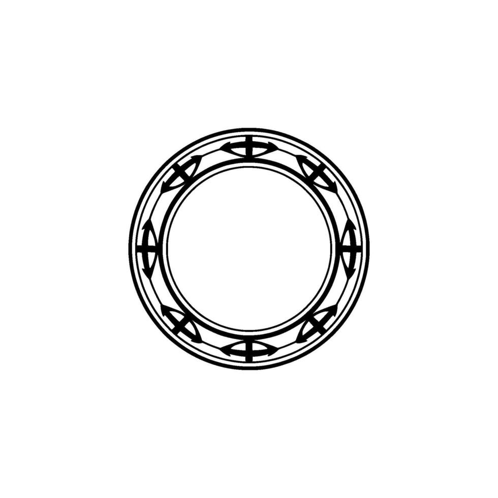 Celtic Circle, Intricate Ornament, Mystical Symbol, Vintage vector