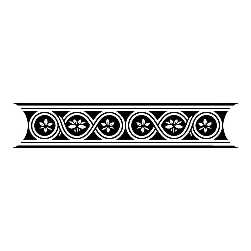 Elegant Ornamental Border, Vintage Element, Pattern vector