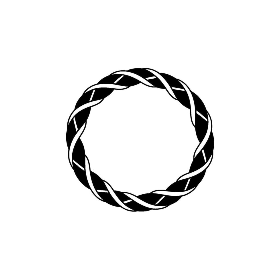Intertwined Circle, Minimalist, Circular Motif vector