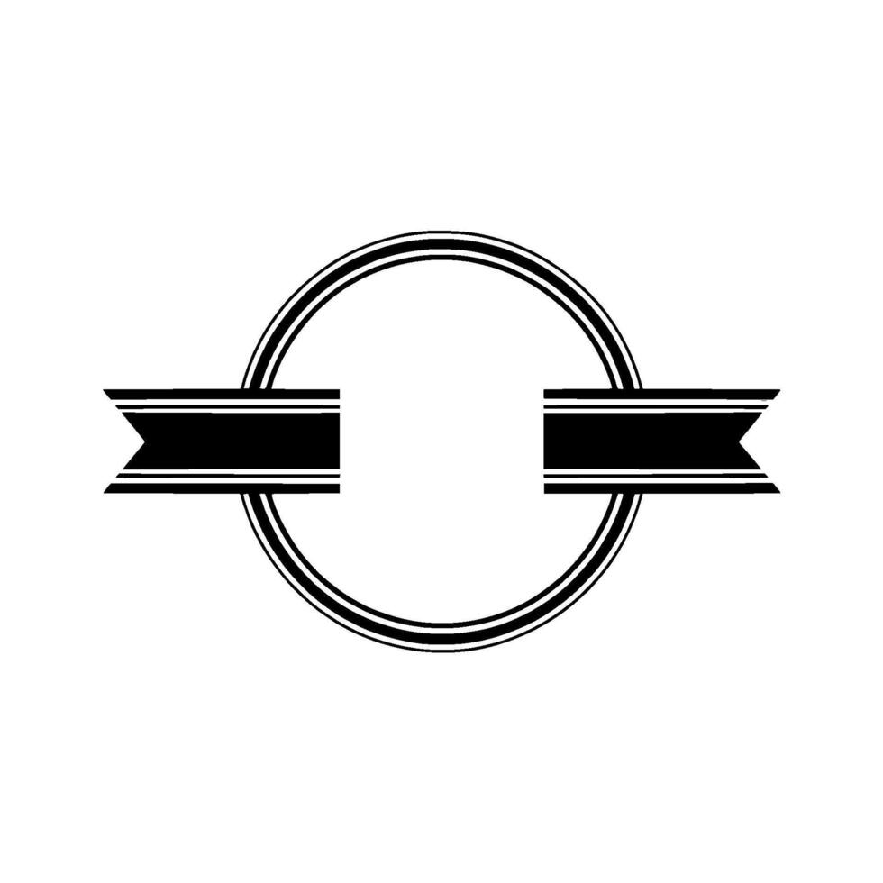 Elegant Circular Emblem, Vintage Style, Minimalist, Circle vector