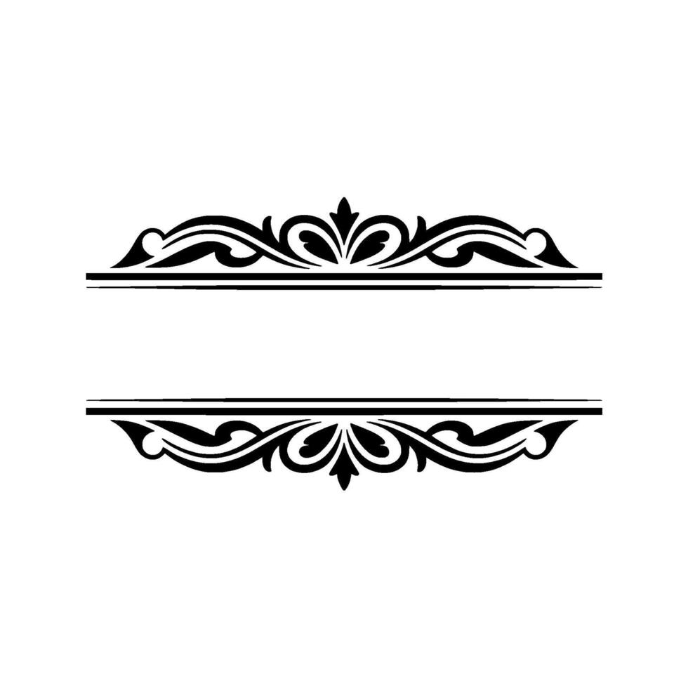 Elegant Decorative Border, Vintage Style, Division Element vector