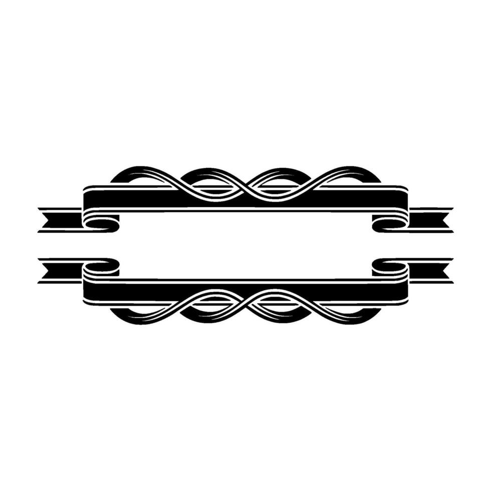 Elegant Vintage Frame, Decorative Ribbon Border vector