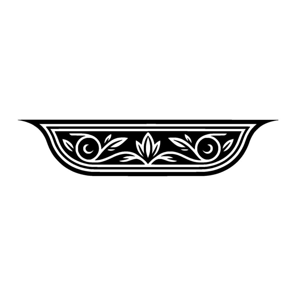 Elegant Vintage Ornament, Detailed Floral Border vector