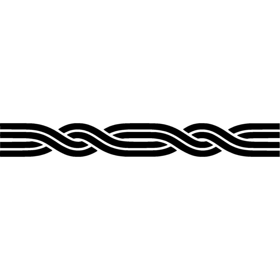 Abstract Woven Border, Minimalist, Linear Pattern vector