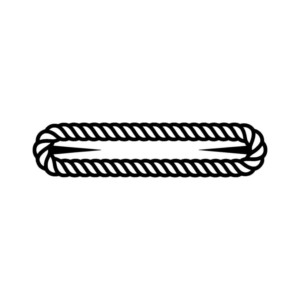 Intertwined Rope Minimalist Nautical Symbol, Knot vector
