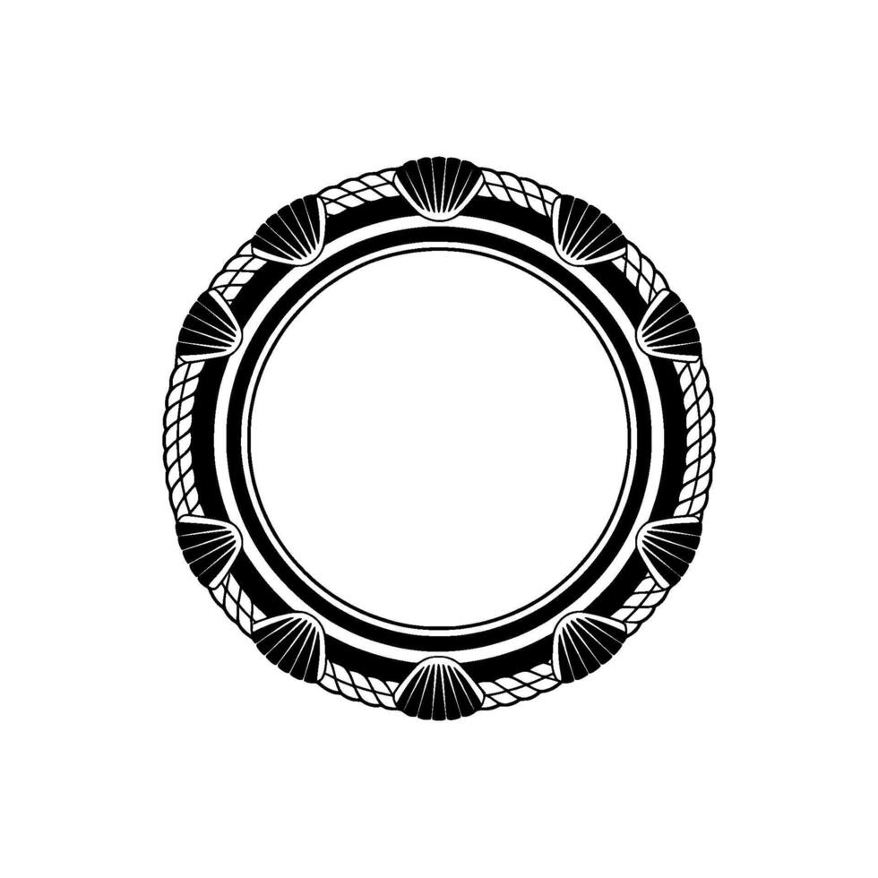 Elegant Circular Ornament, Japanese-Inspired vector