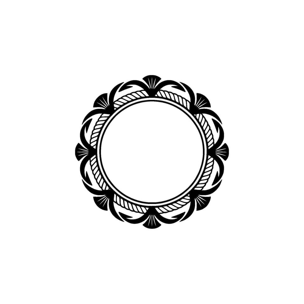 Elegant Circular Ornament, Minimalist, Frame vector