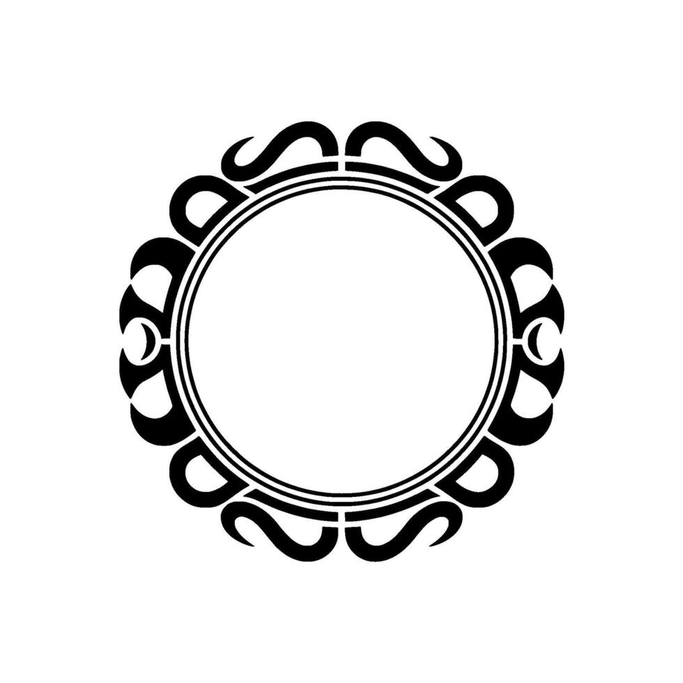 Tribal Circle Ornament, Minimalist vector