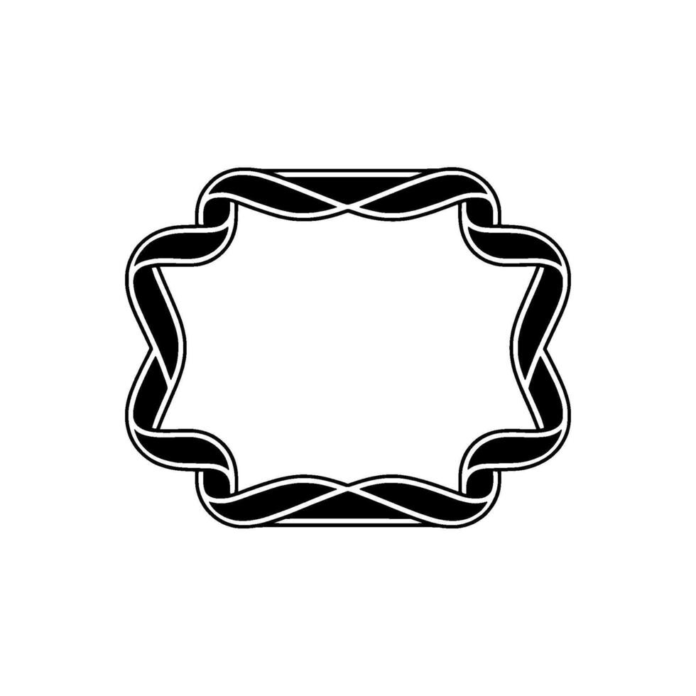 Intricate Woven Border, Minimalist, Elegant Frame vector
