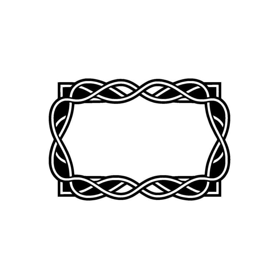 Intricate Celtic Border, Elegant, Vintage Motif, Illustration vector