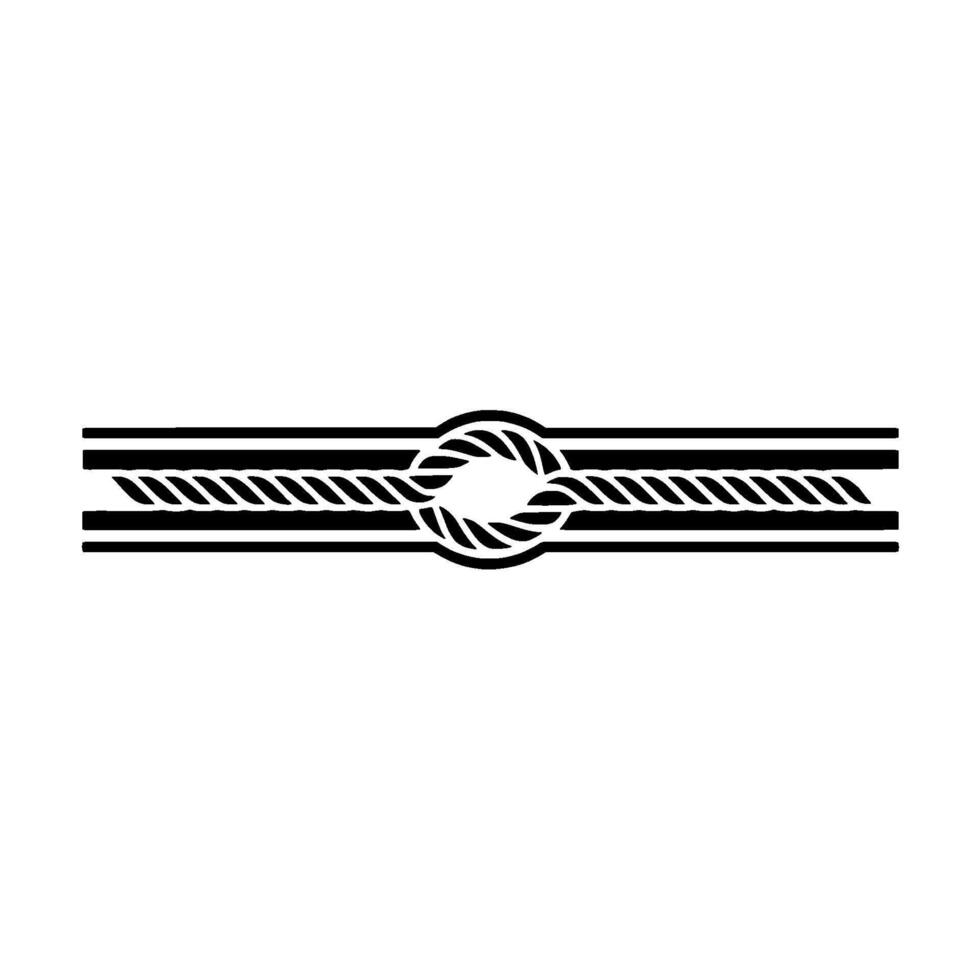Nautical Knot Emblem, Minimalist vector