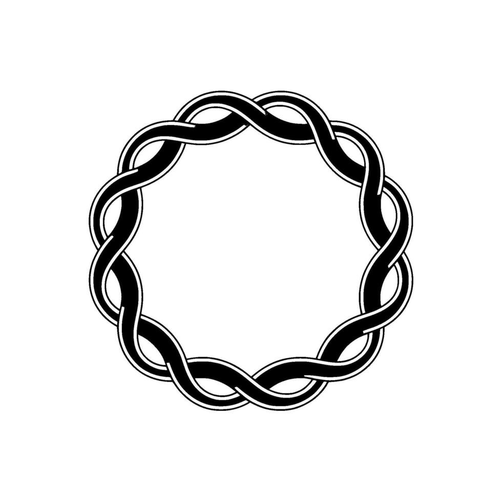 Intertwined Circle, Minimalist, Symbolic Loop vector