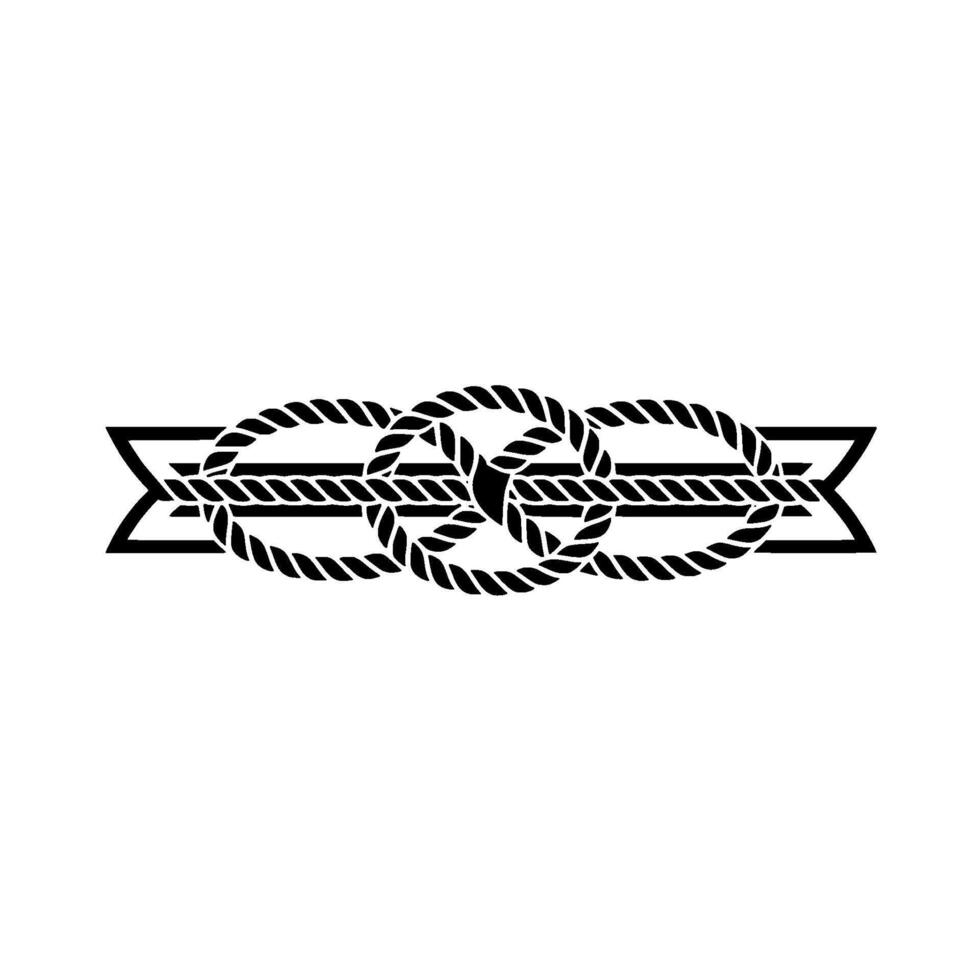 Nautical Knot Emblem, Classic Maritime Symbol vector