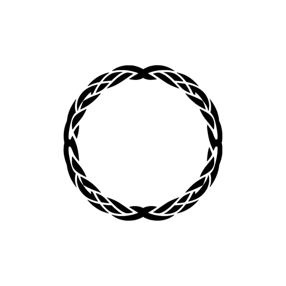 Intricate Wreath Border, Minimalist vector