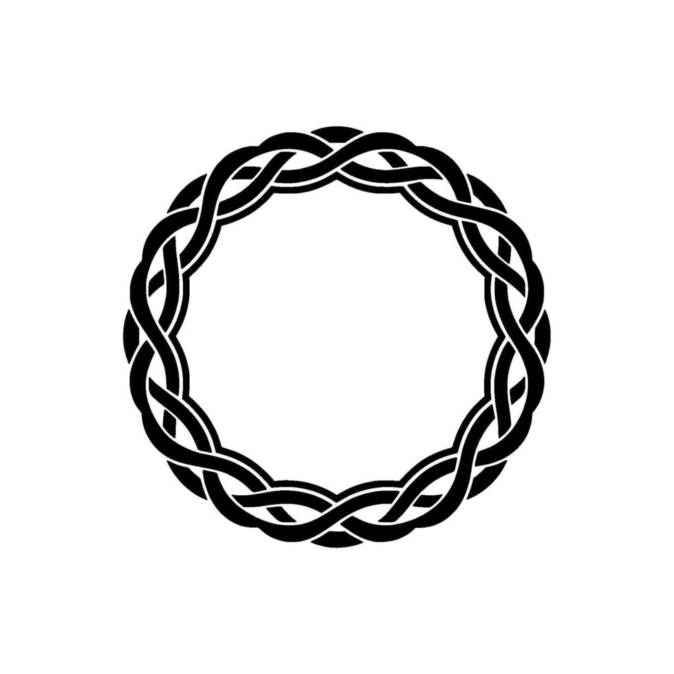 Intricate Celtic Knot Border, Minimalist, Wreath vector