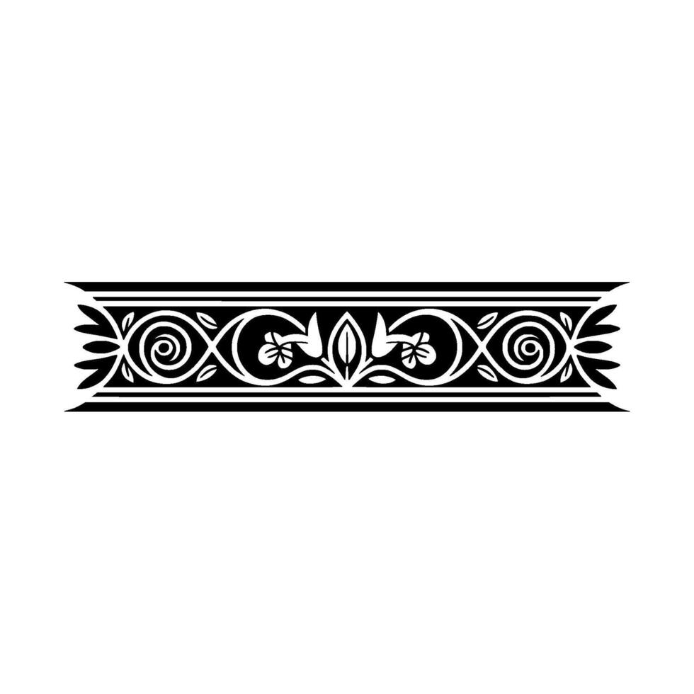 Intricate Ornamental Border, Vintage Element - Swirls vector
