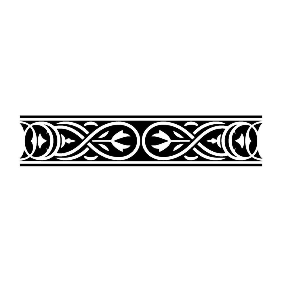 Intricate Celtic Border, Vintage Ornamentation, Decorative Element - Medieval vector