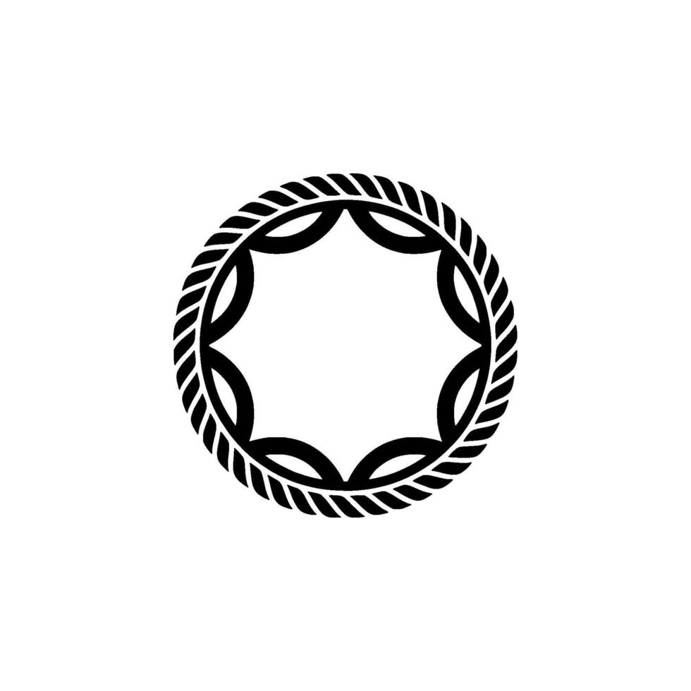 Elegant Circular Emblem, Vintage Style, Minimalist - Circle vector