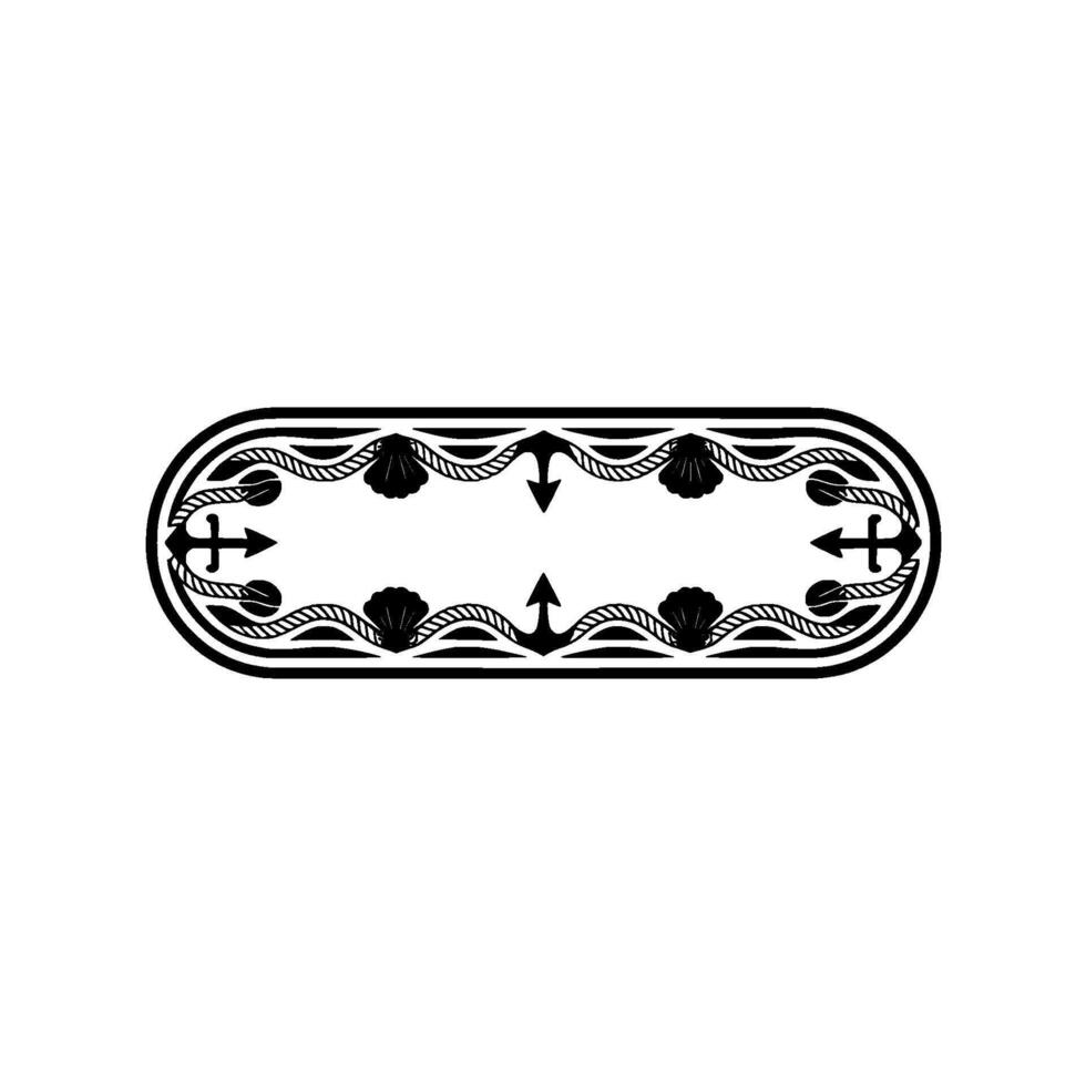 Nautical Ornament, Vintage Elegance, Decorative Border vector