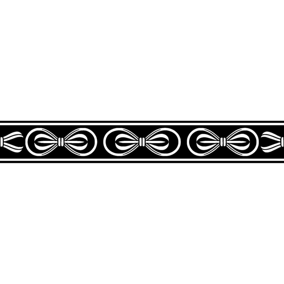 Geometric Celtic Border, Stylized Ornamentation, Ornament vector