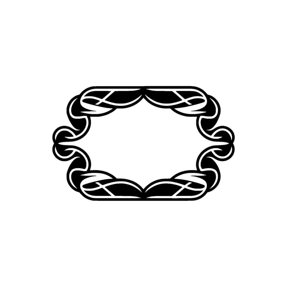 Elegant Oval Frame, Intricate Celtic , Minimalist Style vector