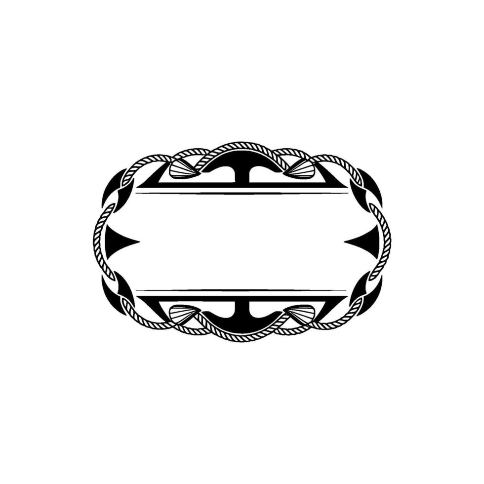 Nautical Border Frame, Vintage Style, Decorative Element vector