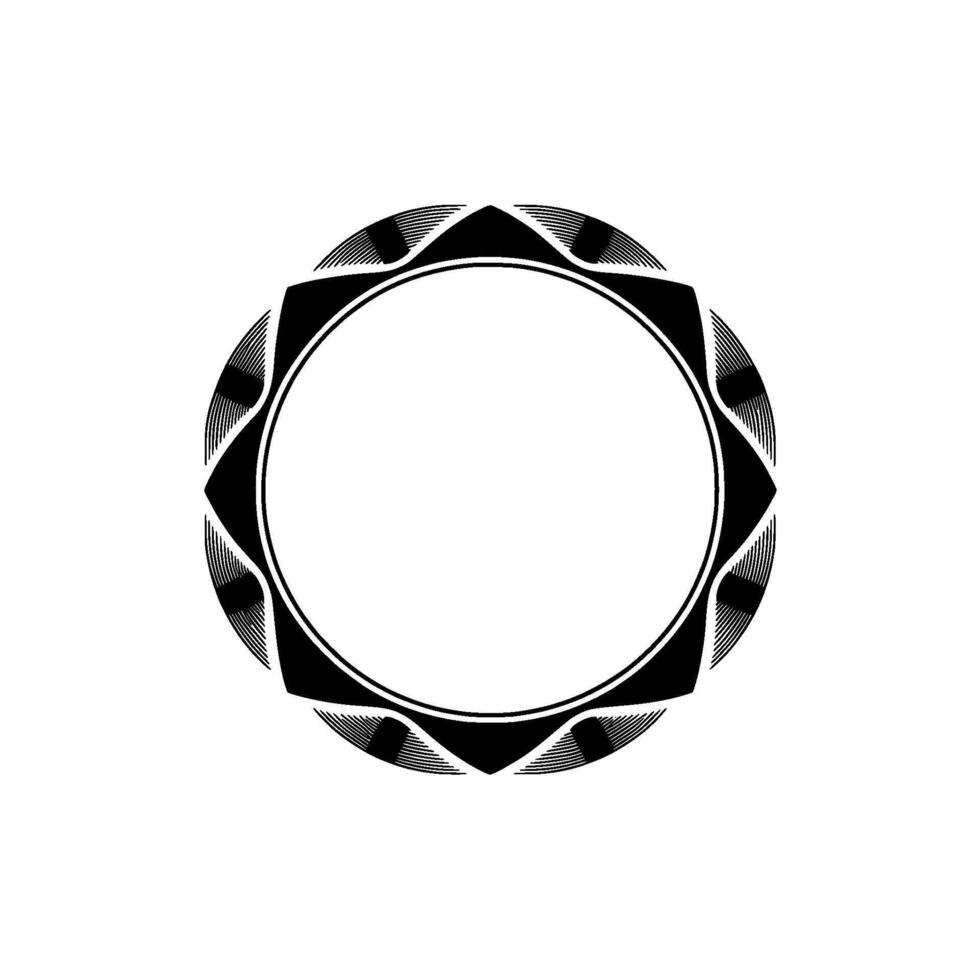 Geometric Circle Frame, Minimalist , Abstract Ornamentation, Ornament vector