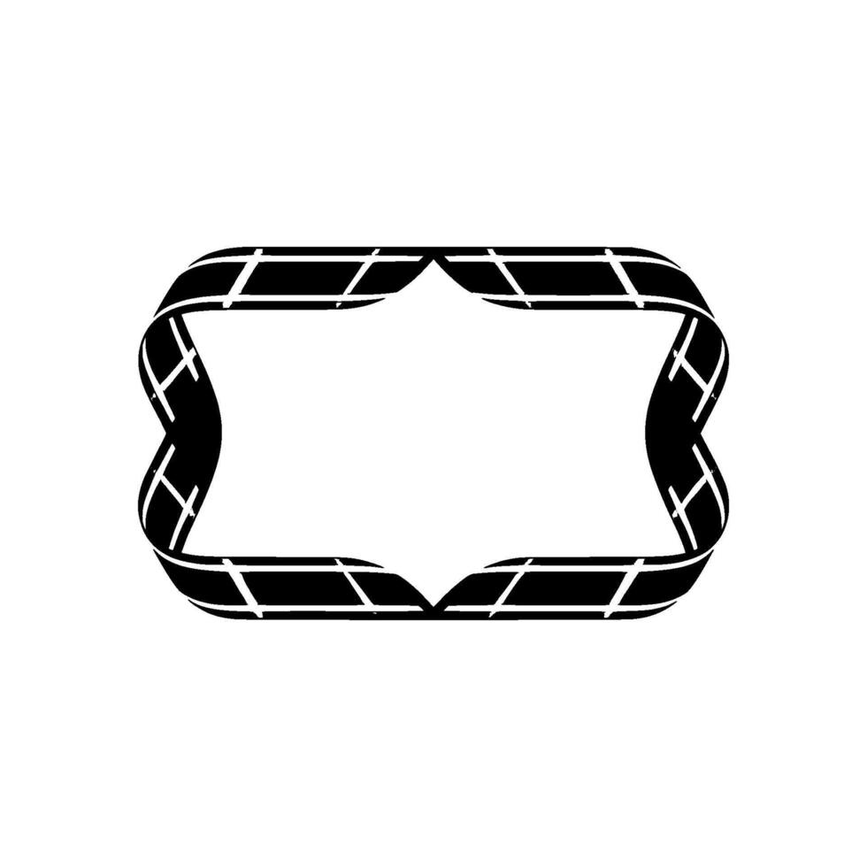 Geometric Ribbon Frame, Modern Minimalism, Elegant vector