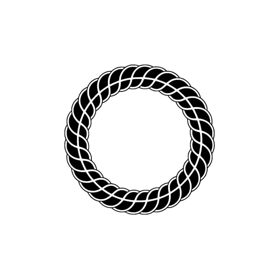 Intertwined Knot, Minimalist Circle, Abstract vector