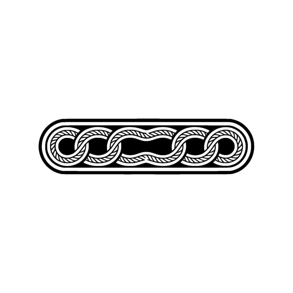 Celtic Knot Border, Intricate Intertwined vector