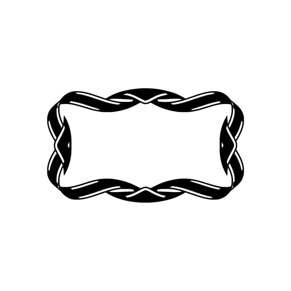 Intricate Woven Frame, Elegant Border vector